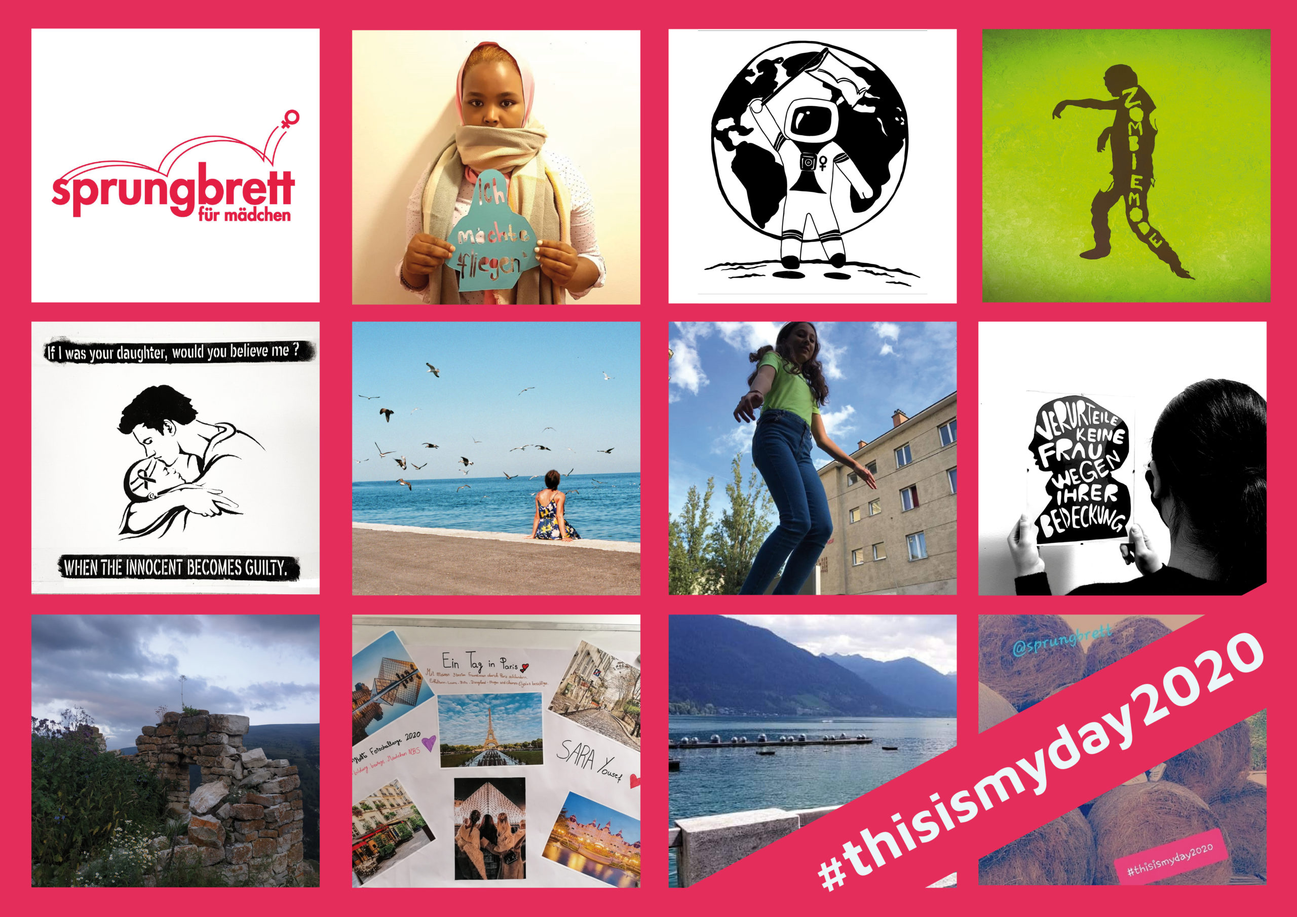 Fotocollage internationaler Mädchentag